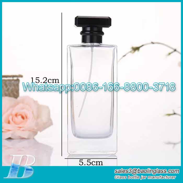 100ml Tall Flat Square Bayonet Glass Perfume Bottle Wholesale