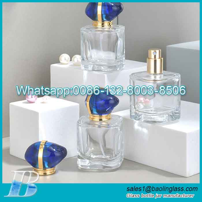 30ml Super Flint Glass Perfume Bottle with Jewel Cap
