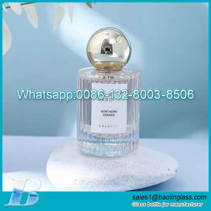 Wholesale 50ml Fragrance Perfume Bottle with Ball Shape Cap