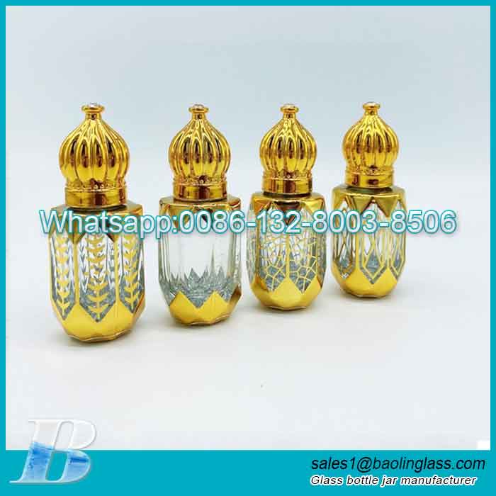 6ml Electroplated Aarving Attar Oil Roller Bottle Oud Perfume Oil Stick Bottles