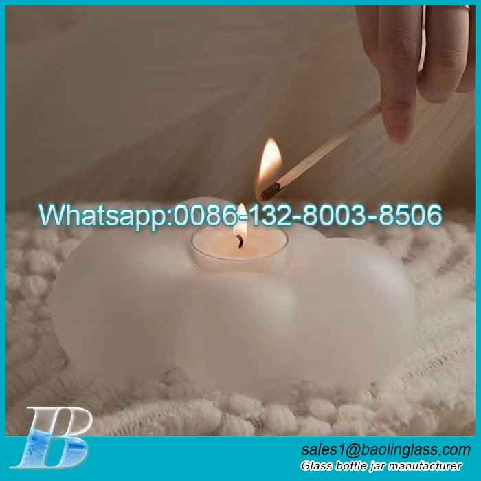 Cloud Shape Glass Candle Holder