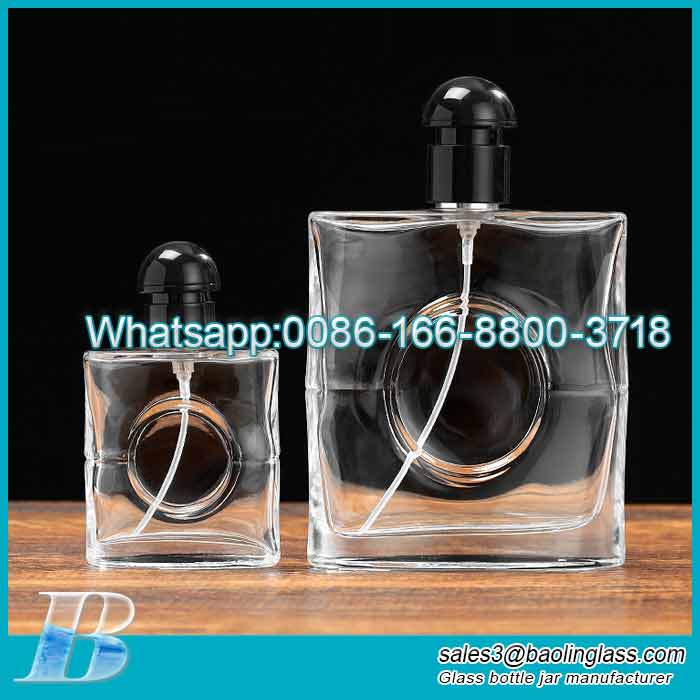 Flat square thick bottom perfume bottle wholesale