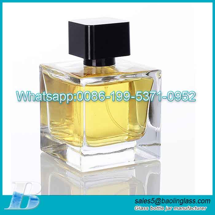 Personalizado 100 ml Square Glass Perfume Bottles manufacturer