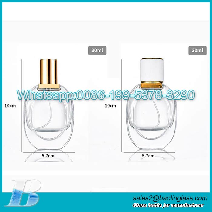 30ml Glass perfume bottle with sprayer pump lid