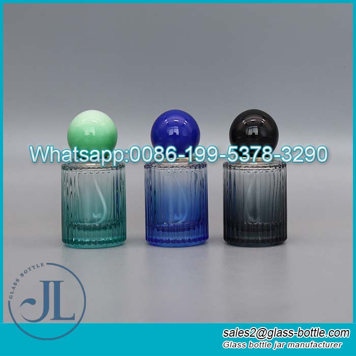 30ml Glass colorful mist spray perfume with lid manufactures
