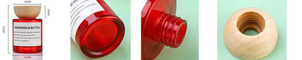 150ml Bottiglia di vetro con diffusore a lamella vuota con coperchio in legno Fornitore all'ingrosso