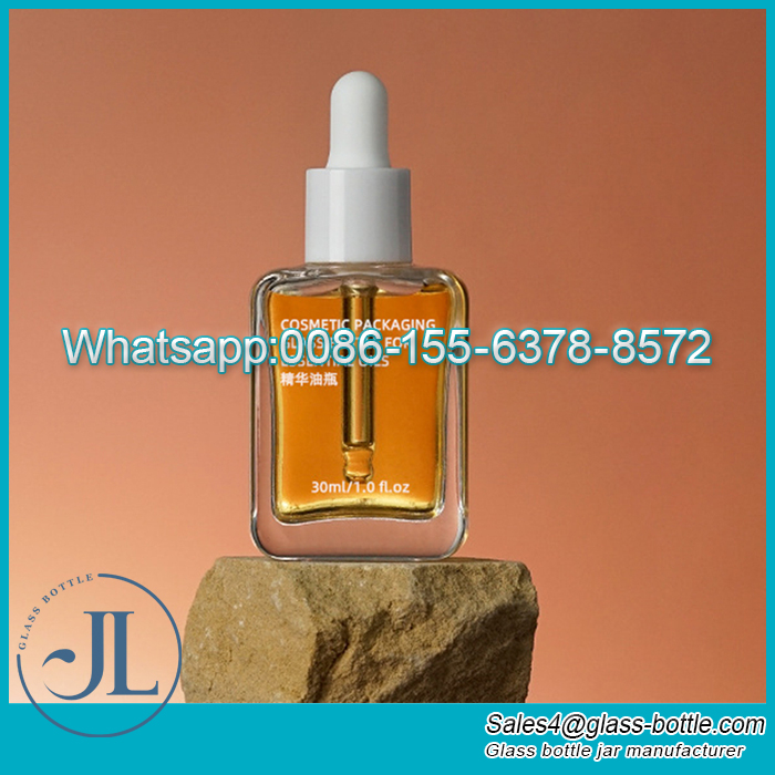 30ml Square essential oil glass bottle with dropper wholesale