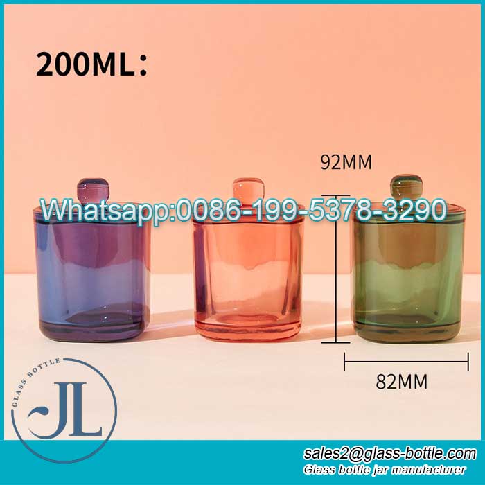 200ml colorful home decoration scented candle luxury glass candle cup