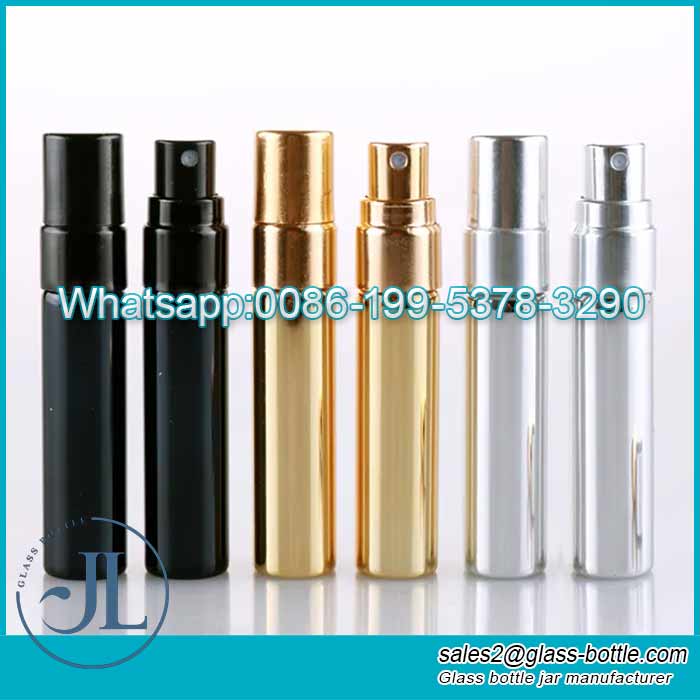 5Botella de perfume de aerosol de tubo de vidrio de galvanoplastia ultravioleta de lujo ml para embalaje de aceite de fragancia
