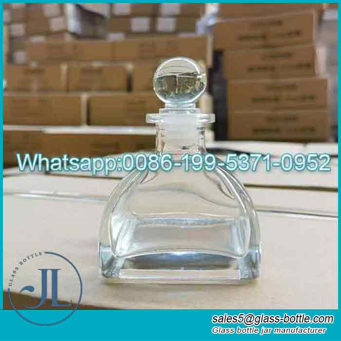 150ml 250 ml decoración de la habitación botella difusora de caña botella de vidrio de aceite de aromaterapia botella redonda con tapa de vidrio esférica