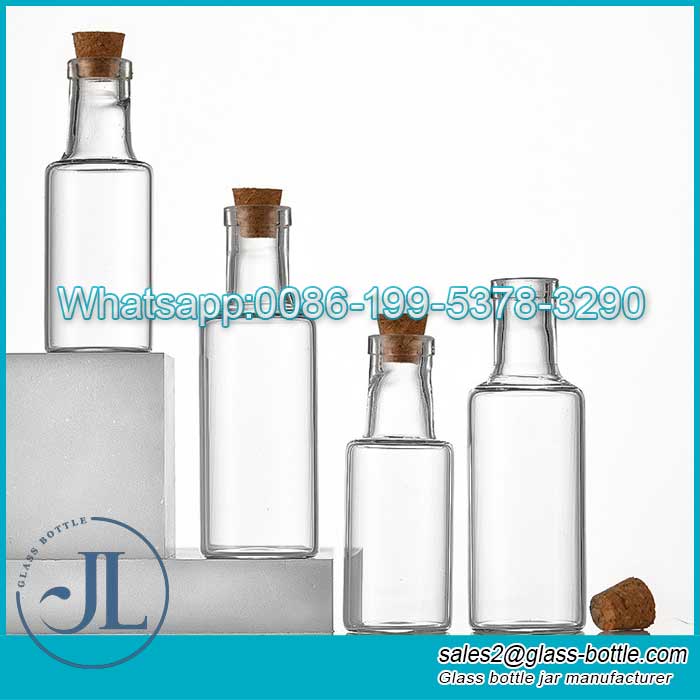 Mini 12ml 18ml glass Flat bottom bottle drift bottle wish bottle with bayonet corks