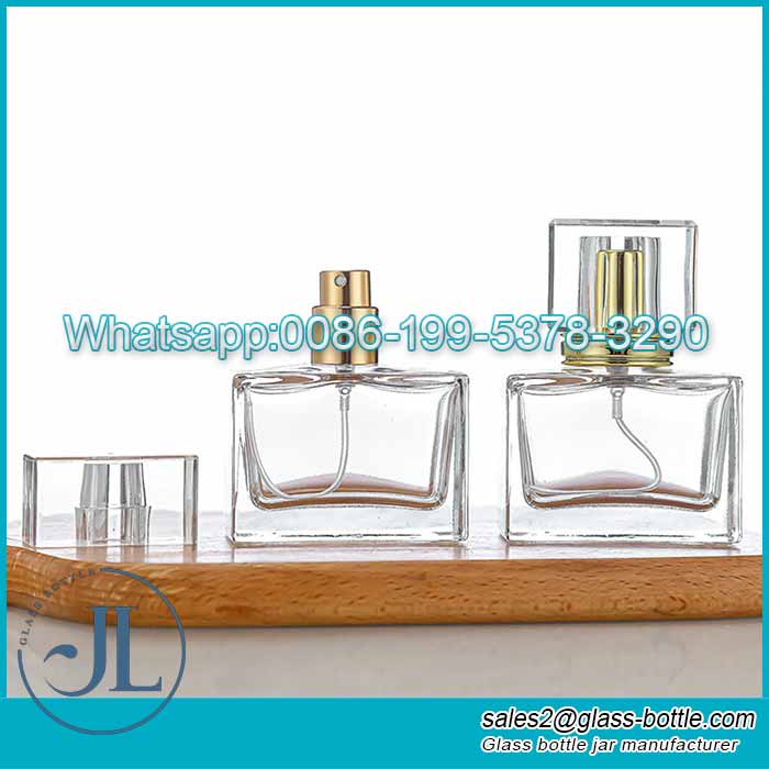 30ml Flacon de parfum en verre personnalisé haut de gamme avec couvercle pulvérisateur