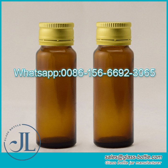 Amber Glass Bote 1 Oz (30 ml) Walang laman na Mga Refillable na Bote