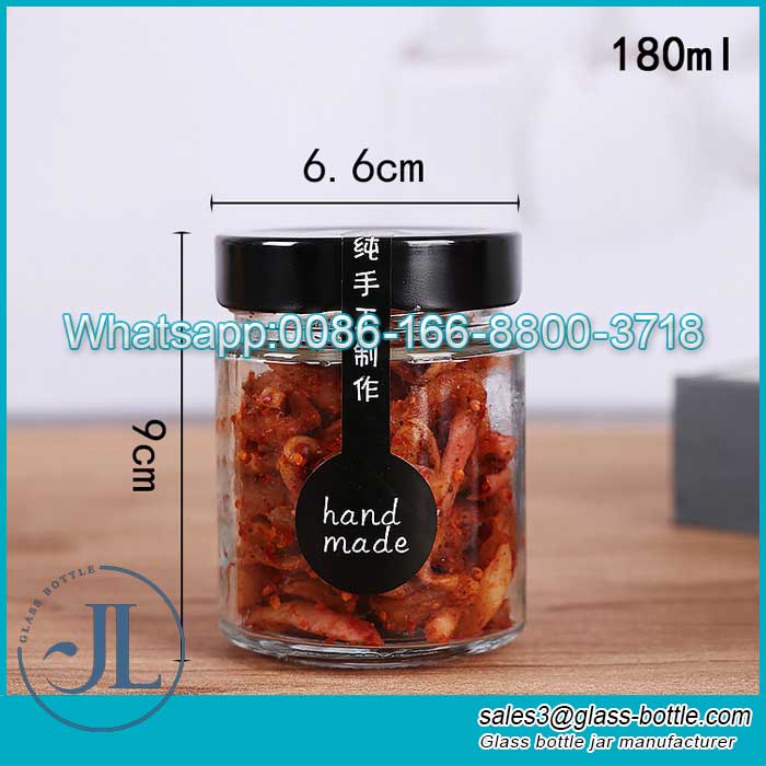Safe Transparent Food Grade Glass Honey Jar and Lid