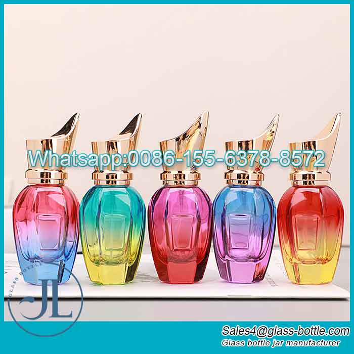 Botella vacía del espray de cristal del dispensador del perfume de los cosméticos del viaje del color único del deslumbramiento