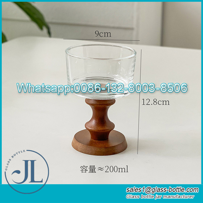 200ML home scent decoration French vintage stemware candle jar dessert cup