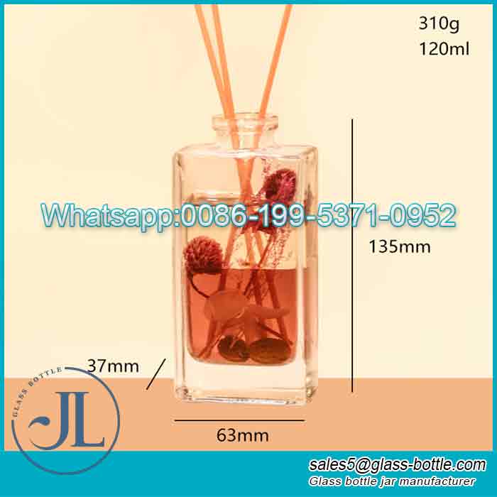 120ml garrafa difusora de vidro vazia de aromaterapia para óleos essenciais