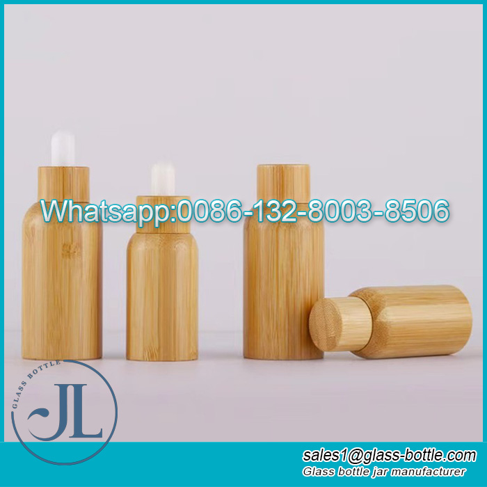 5Bouteille d'huile essentielle cosmétique en bambou de ml à 100 ml