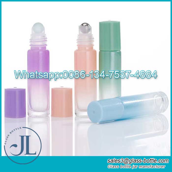 Custom Empty 10ML Glass Essential Oil Bottle Containers with Roller Ball