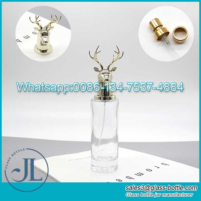 Hot Selling Empty 100ML Glass Perfume Bottle with Animal Head