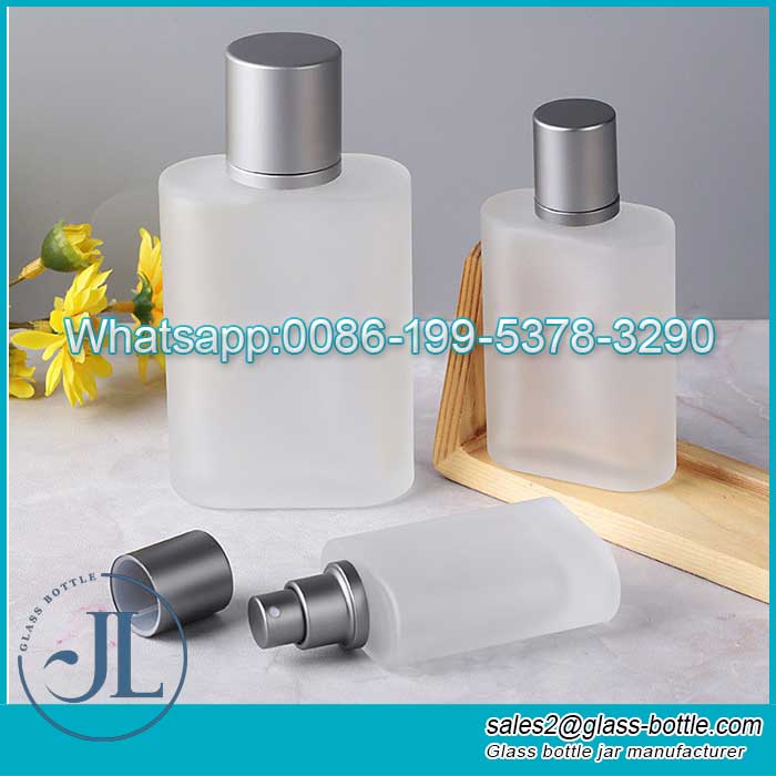 25ml 50 ml 100 ml Luxuriöse mattierte Parfümflasche aus Glas mit Deckel