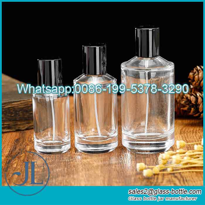 Customzie 30ml 50ml 100ml empty sloping shoulder glass perfume bottle