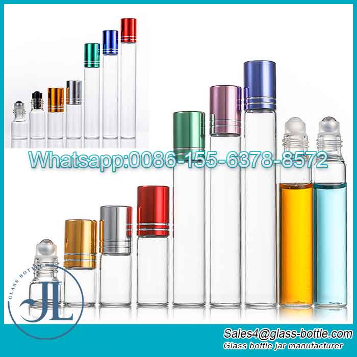 Cute roll-on skincare fragrance bottle with double wire cover
