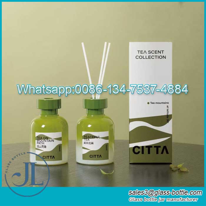 Natural Taste 150 ml Glas-Aromatherapie-Red-Diffusor mit Stab/Box