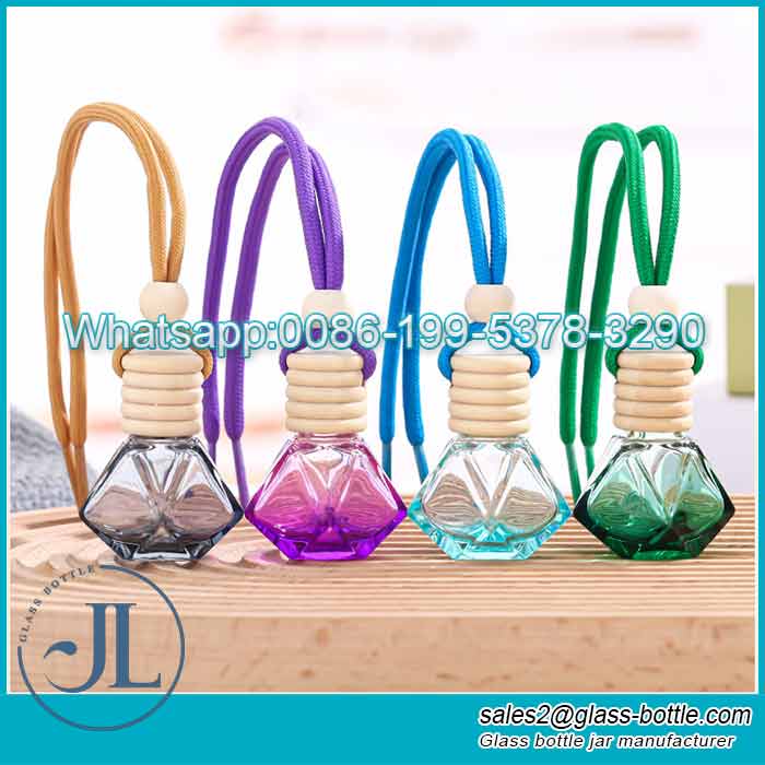 8ml Empty colored glass car aroma reed diffuser dispensed bottles